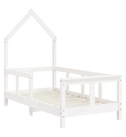 Cadre de lit pour enfant blanc 70x140 cm bois de pin massif