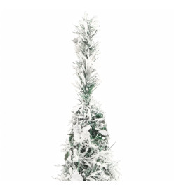 Sapin de Noël artificiel escamotable avec neige floquée 150 LED