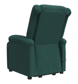 Fauteuil de massage Vert foncé Tissu