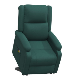 Fauteuil de massage Vert foncé Tissu