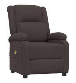 Fauteuil électrique de massage Marron foncé Tissu