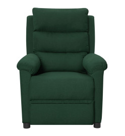 Fauteuil électrique de massage Vert foncé Tissu