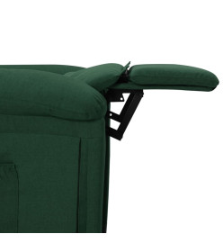 Fauteuil électrique de massage Vert foncé Tissu