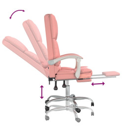 Fauteuil de massage inclinable de bureau Rose Similicuir