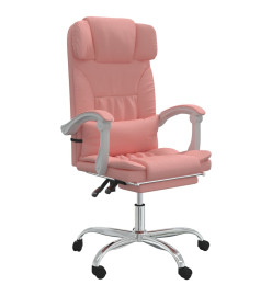 Fauteuil inclinable de bureau Rose Similicuir