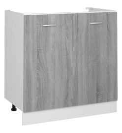 Armoire de plancher d'évier Sonoma gris 80x46x81,5 cm