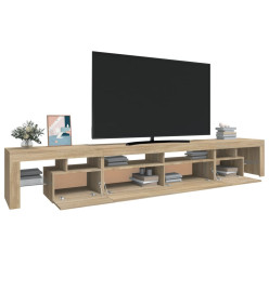 Meuble TV avec lumières LED Chêne sonoma 260x36,5x40 cm