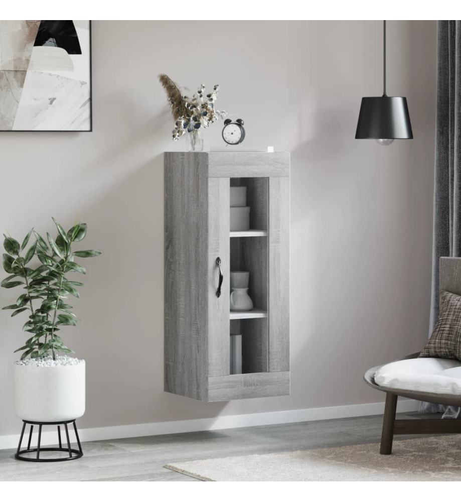 Armoire murale sonoma gris 34,5x34x90 cm