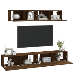 Ensemble de meubles TV 4 pcs Chêne marron Bois d'ingénierie