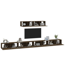 Ensemble de meubles TV 6 pcs Chêne marron Bois d'ingénierie