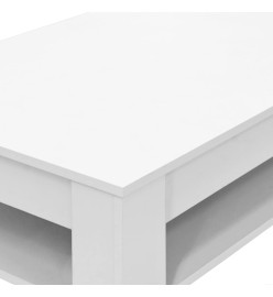 Table basse en aggloméré 110 x 65 x 48 cm Blanc