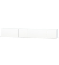 Meuble TV 2 pcs Aggloméré 120 x 40 x 34 cm Blanc brillant