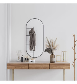 Miroir mural Noir 100x45 cm Ovale