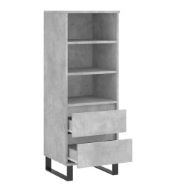 Buffet haut Gris béton 40x36x110 cm Bois d'ingénierie