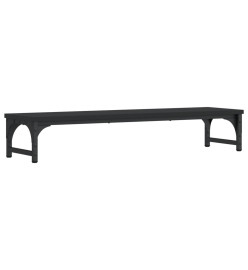 Support de moniteur noir 85x23x15,5 cm bois d'ingénierie