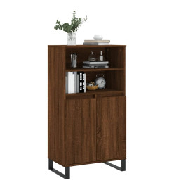 Buffet haut Chêne marron 60x36x110 cm Bois d'ingénierie