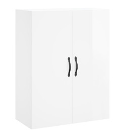 Armoire murale blanc brillant 69,5x34x90 cm bois d'ingénierie