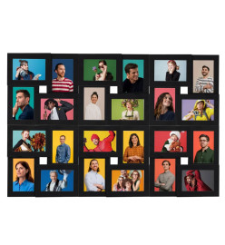 Collage de cadres photo pour photo de 24x(10x15 cm) Noir MDF