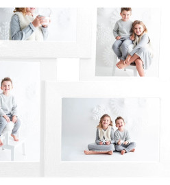 Collage de cadres photo pour photo de 4x(13x18 cm) Blanc MDF