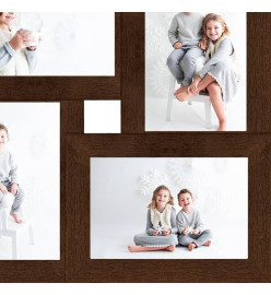 Collage de cadres photo pour photo de 4x(13x18 cm) Marron MDF