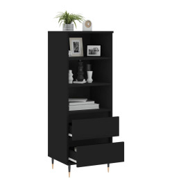 Buffet haut Noir 40x36x110 cm Bois d'ingénierie