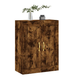 Armoire murale chêne fumé 69,5x34x90 cm bois d'ingénierie