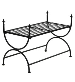 Banc Style vintage Métal 83 x 42 x 55 cm Noir