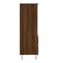 Buffet haut Chêne marron 40x36x110 cm Bois d'ingénierie