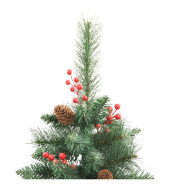 Sapin de Noël artificiel avec pommes de pin et baies 180 cm