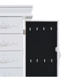 Armoire à bijoux sur pieds Blanc