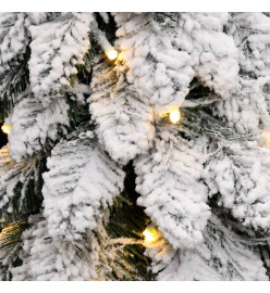 Sapin de Noël artificiel avec 60 LED et neige floquée 120 cm