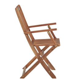 Chaises pliables d'extérieur 8 pcs Bois d'acacia solide