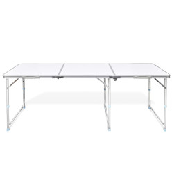 Table pliante de camping en aluminium avec hauteur ajustable