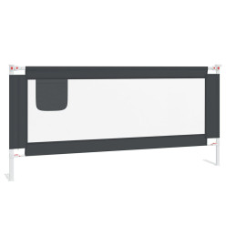 Barrière de sécurité de lit d'enfant Gris foncé 200x25 cm Tissu