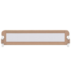 Barrière de sécurité de lit d'enfant Taupe 180x42 cm Polyester