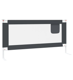 Barrière de sécurité de lit d'enfant Gris foncé 180x25 cm Tissu