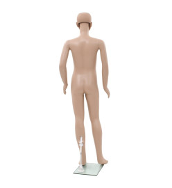 Mannequin enfant corps complet avec base verre Beige 140 cm