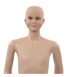 Mannequin enfant corps complet avec base verre Beige 140 cm