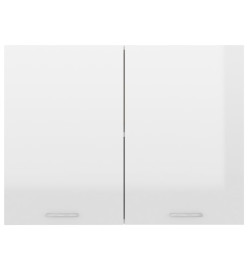 Armoire suspendue Blanc brillant 80x31x60 cm Aggloméré