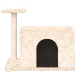 Arbre à chat avec griffoir en sisal Crème 51 cm