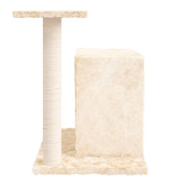 Arbre à chat avec griffoir en sisal Crème 51 cm