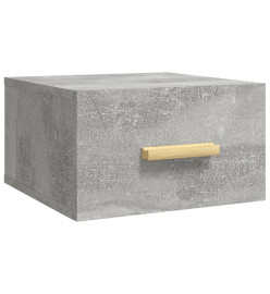 Tables de chevet murales 2 pcs gris béton 35x35x20 cm