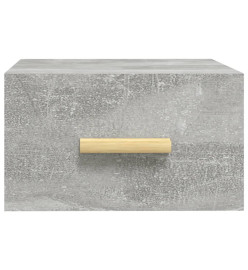 Tables de chevet murales 2 pcs gris béton 35x35x20 cm