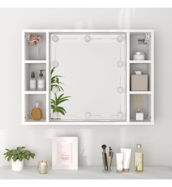 Armoire à miroir avec LED Blanc 76x15x55 cm