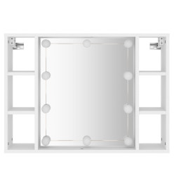 Armoire à miroir avec LED Blanc 76x15x55 cm