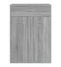 Armoire à chaussures Sonoma gris 60x35x84 cm Bois d'ingénierie