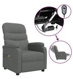 Fauteuil électrique de massage Gris foncé Tissu