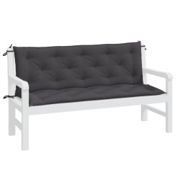 Coussins de banc de jardin 2 pcs anthracite tissu Oxford