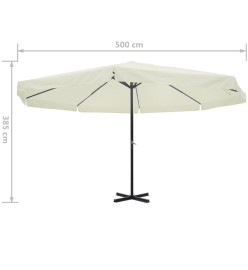 Parasol Blanc Aluminium 500 cm