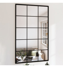 Miroirs muraux 2 pcs noir 100x60 cm métal